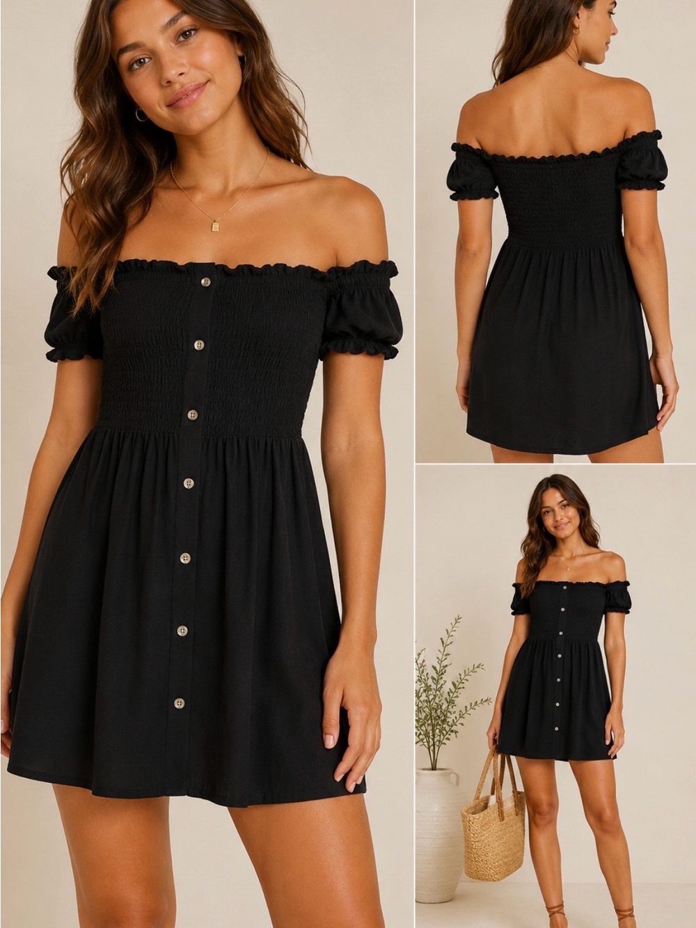 Hollister XS Black Lace Romper Off
Shoulder Ruffle Boho Goth Coquette Festival